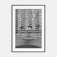 Basketball Court Photo B&W No 1 Poster