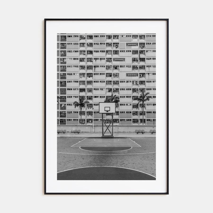 Basketball Court Photo B&W No 1 Poster
