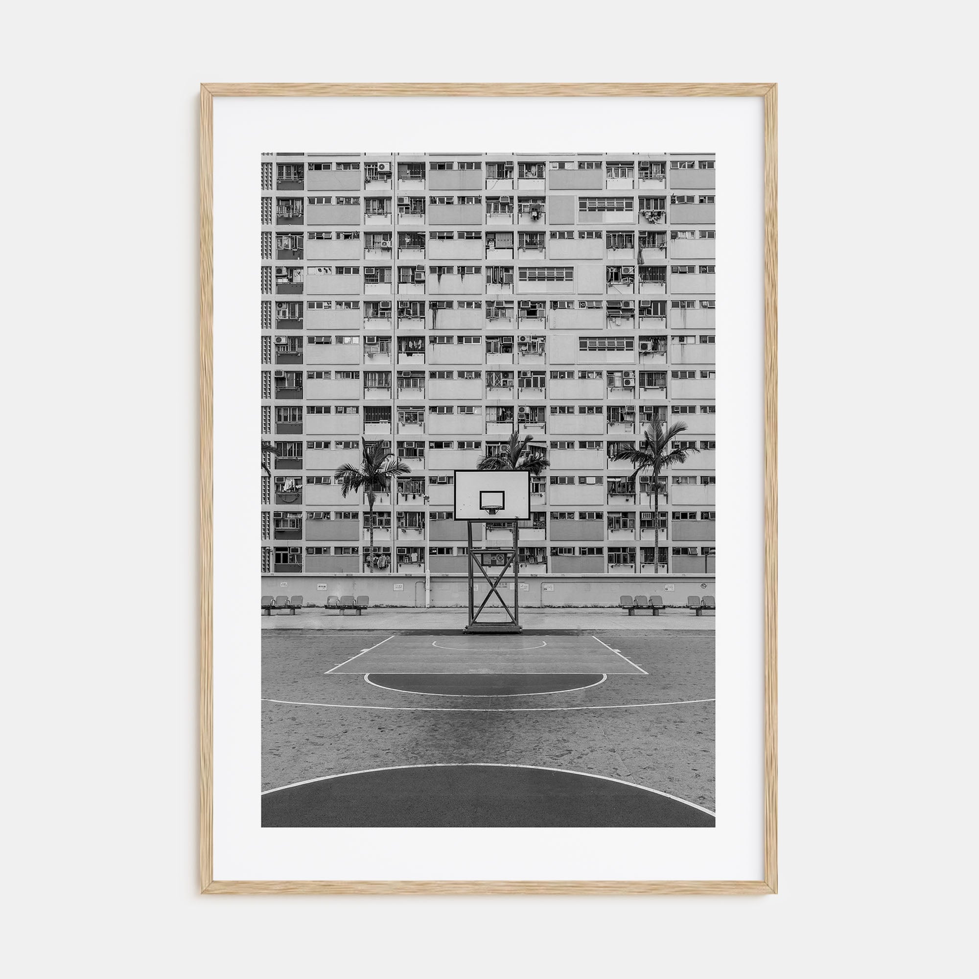 Basketball Court Photo B&W No 1 Poster