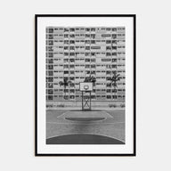 Basketball Court Photo B&W No 1 Poster