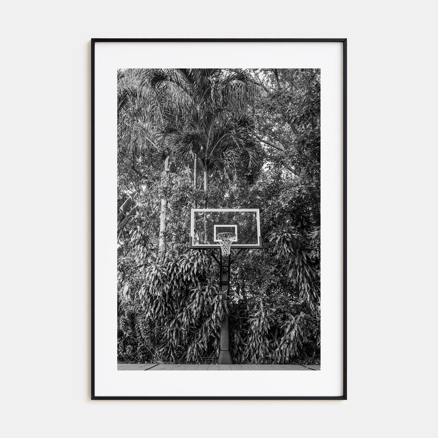 Basketball Court Photo B&W No 2 Poster