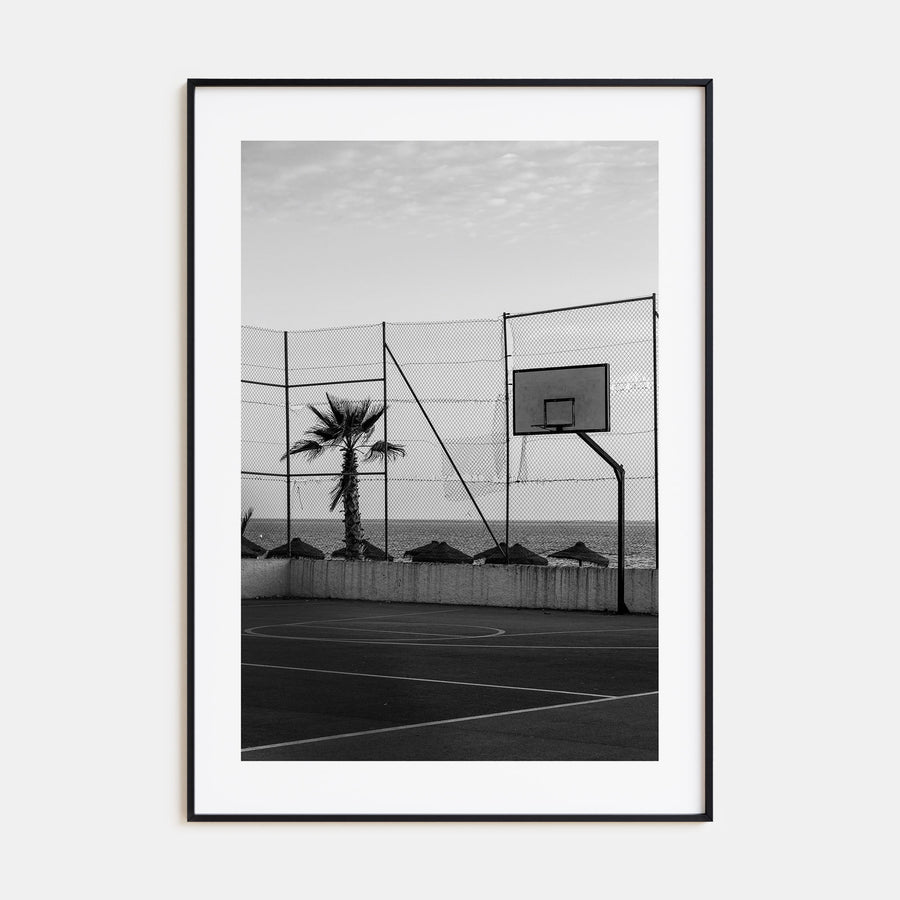 Basketball Court Photo B&W No 3 Poster