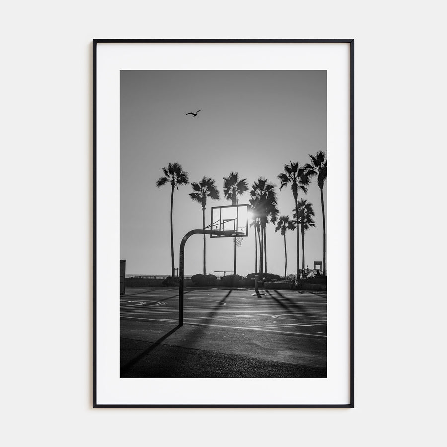 Basketball Court Photo B&W No 4 Poster