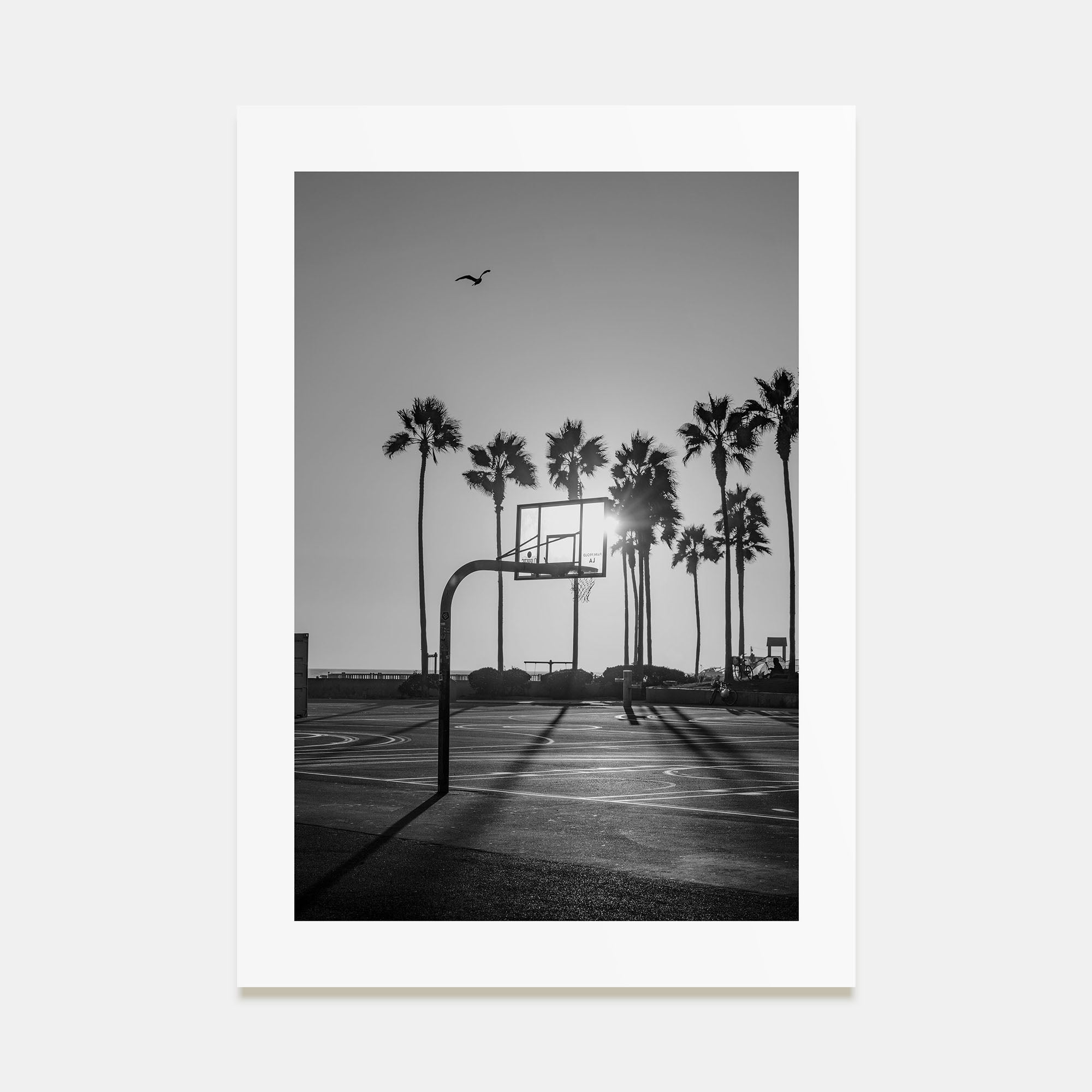 Basketball Court Photo B&W No 4 Poster