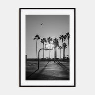 Basketball Court Photo B&W No 4 Poster