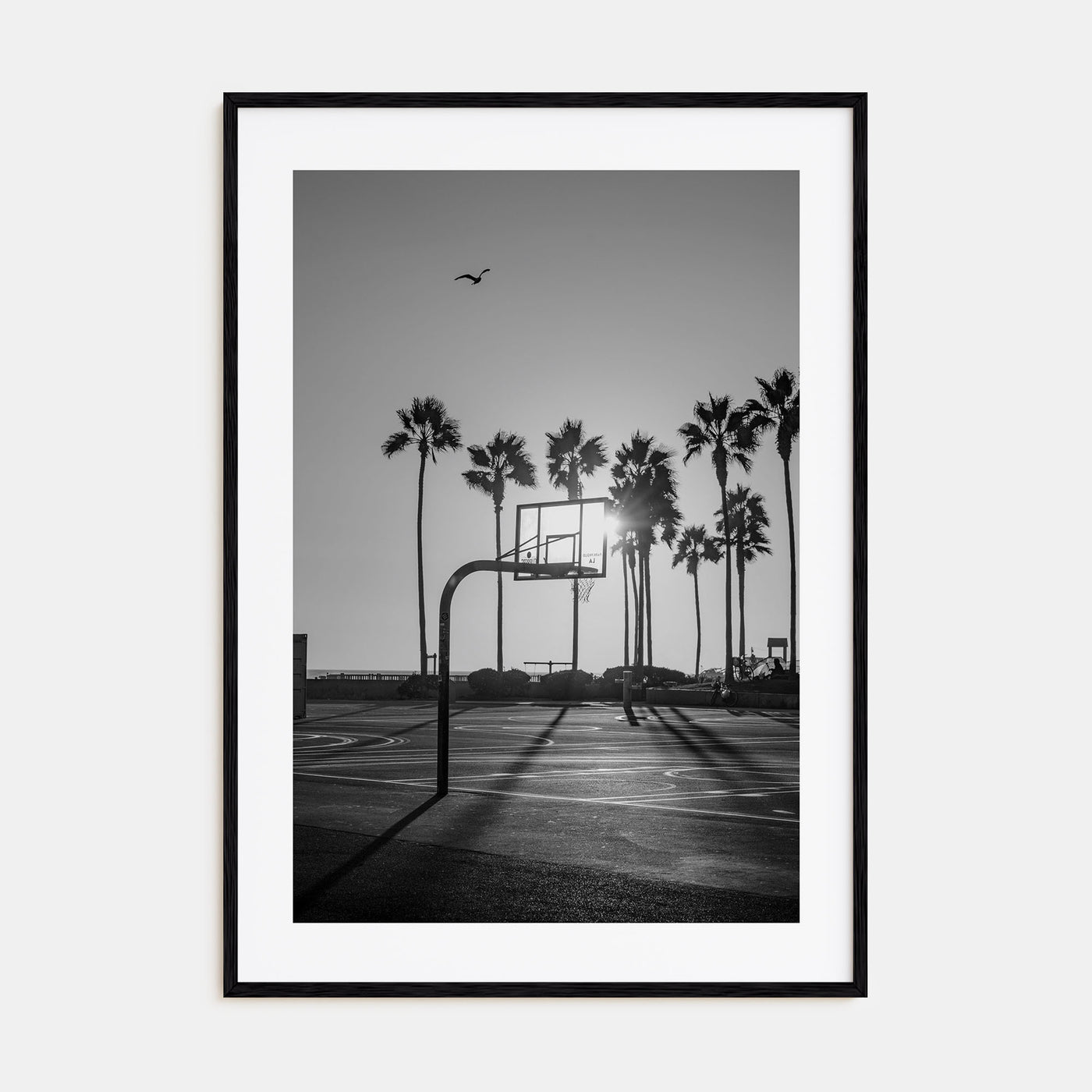 Basketball Court Photo B&W No 4 Poster