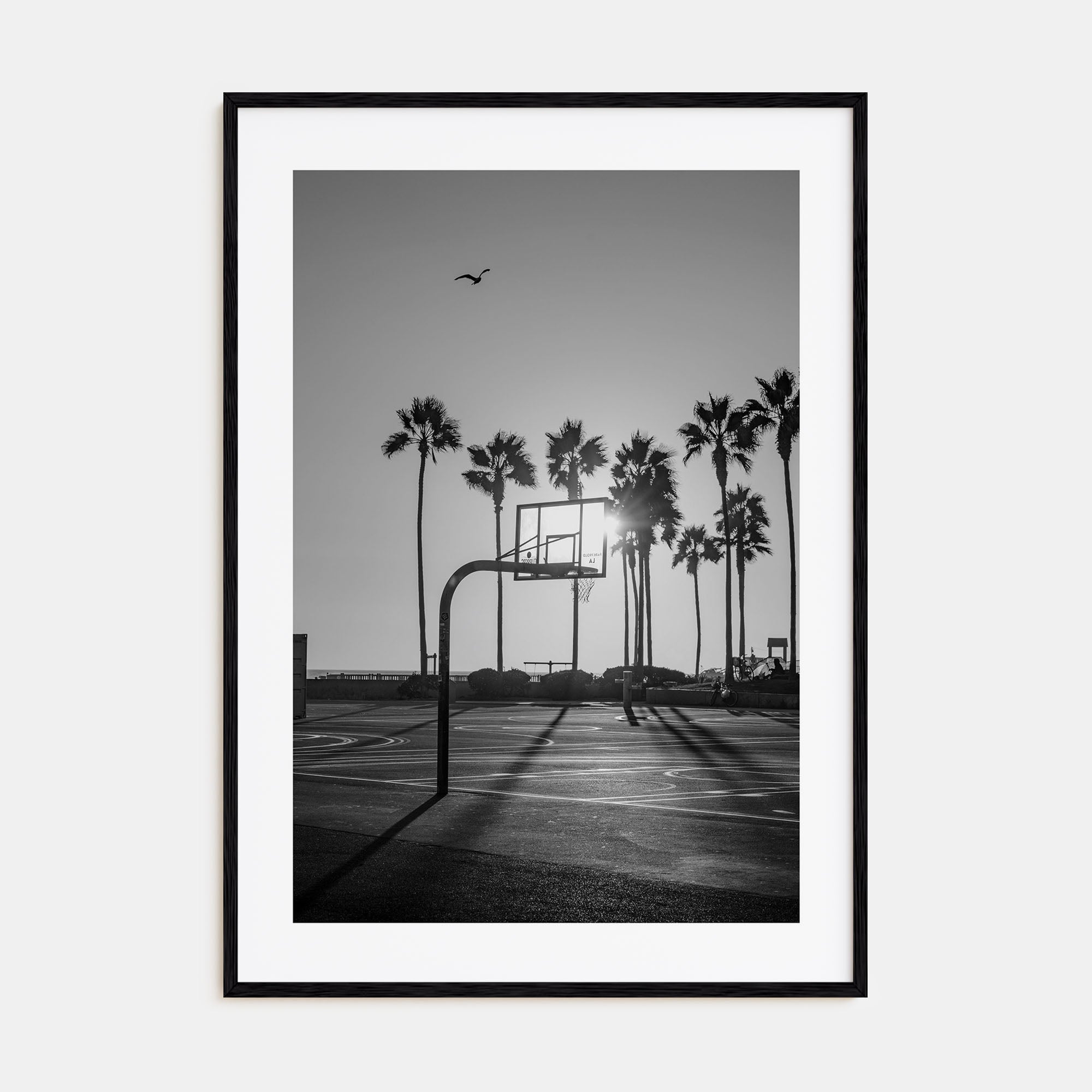 Basketball Court Photo B&W No 4 Poster