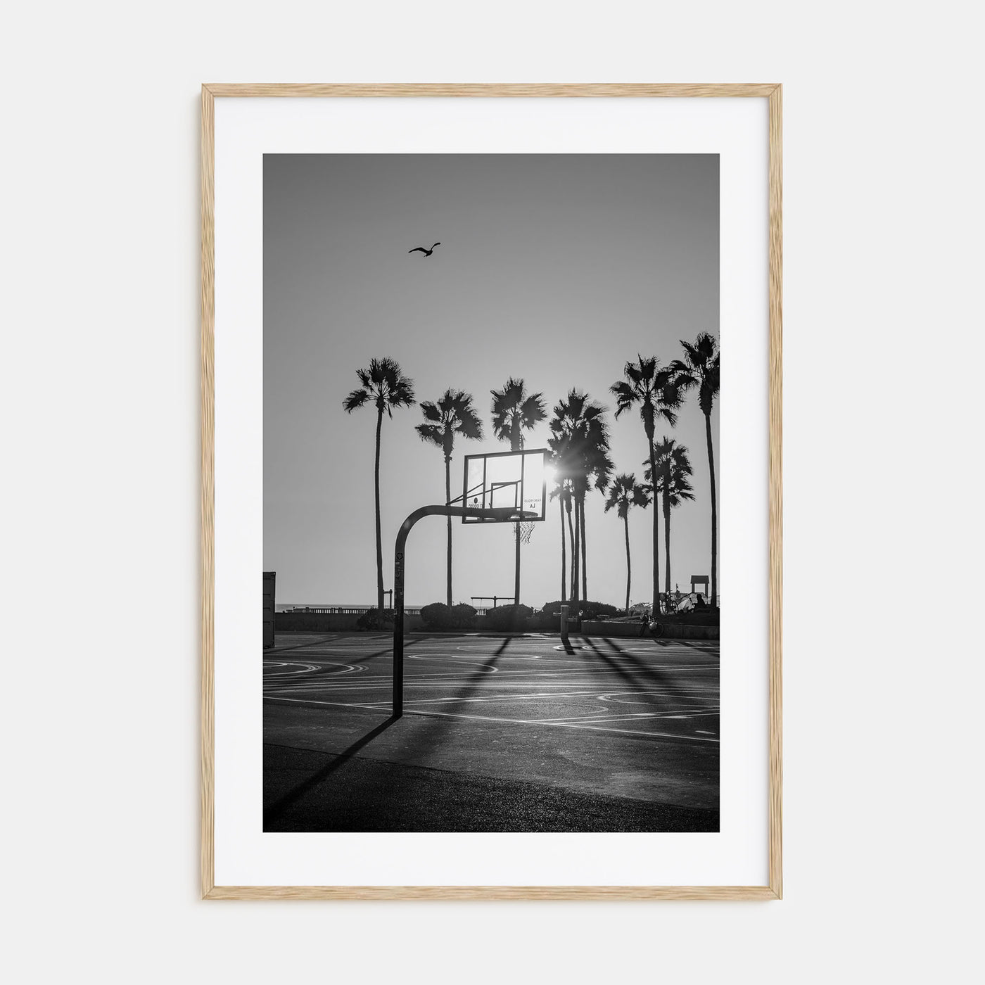 Basketball Court Photo B&W No 4 Poster