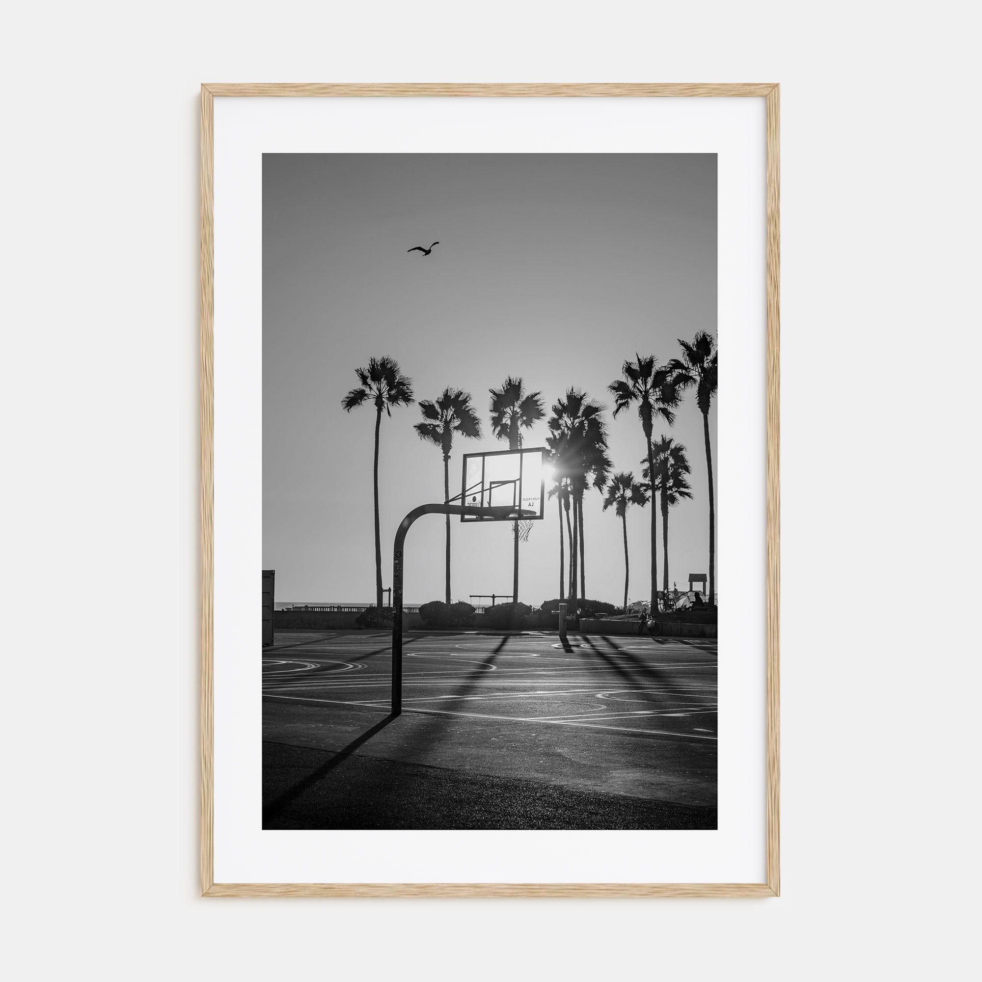 Basketball Court Photo B&W No 4 Poster