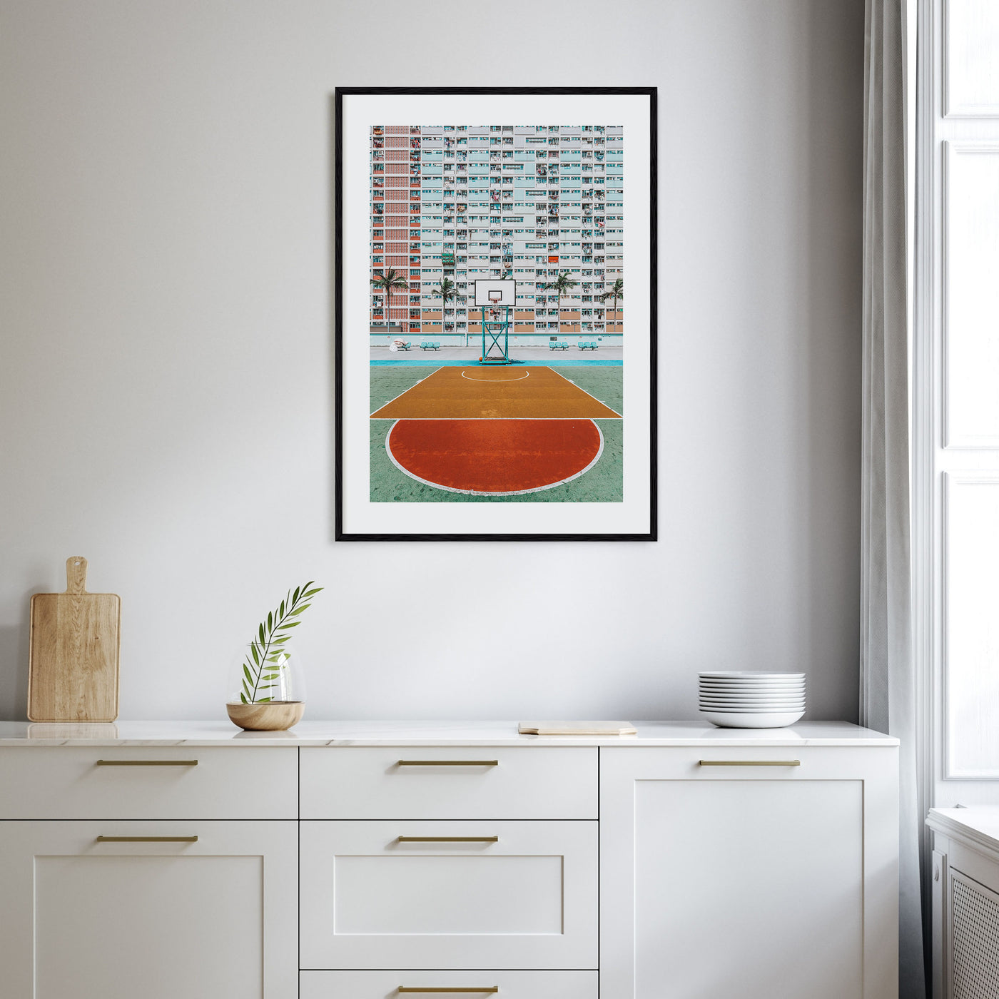Basketball Court Photo Color No 1 Poster