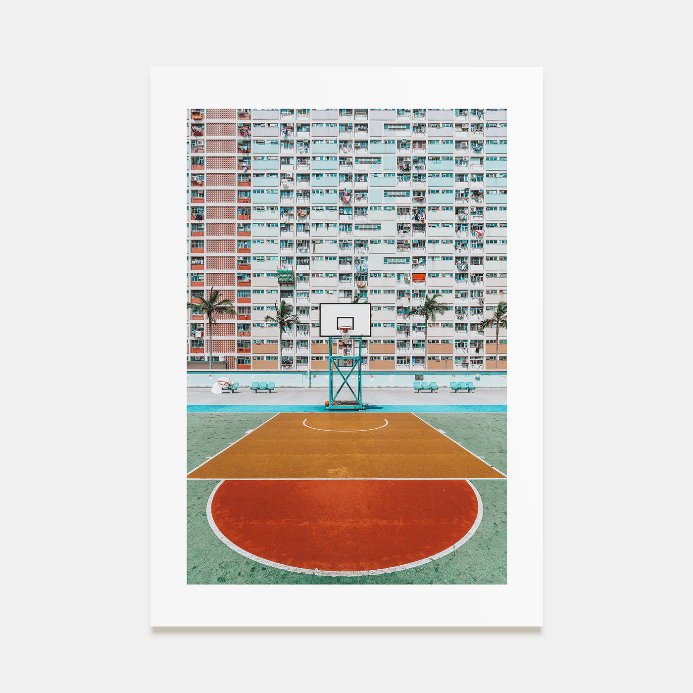 Basketball Court Photo Color No 1 Poster