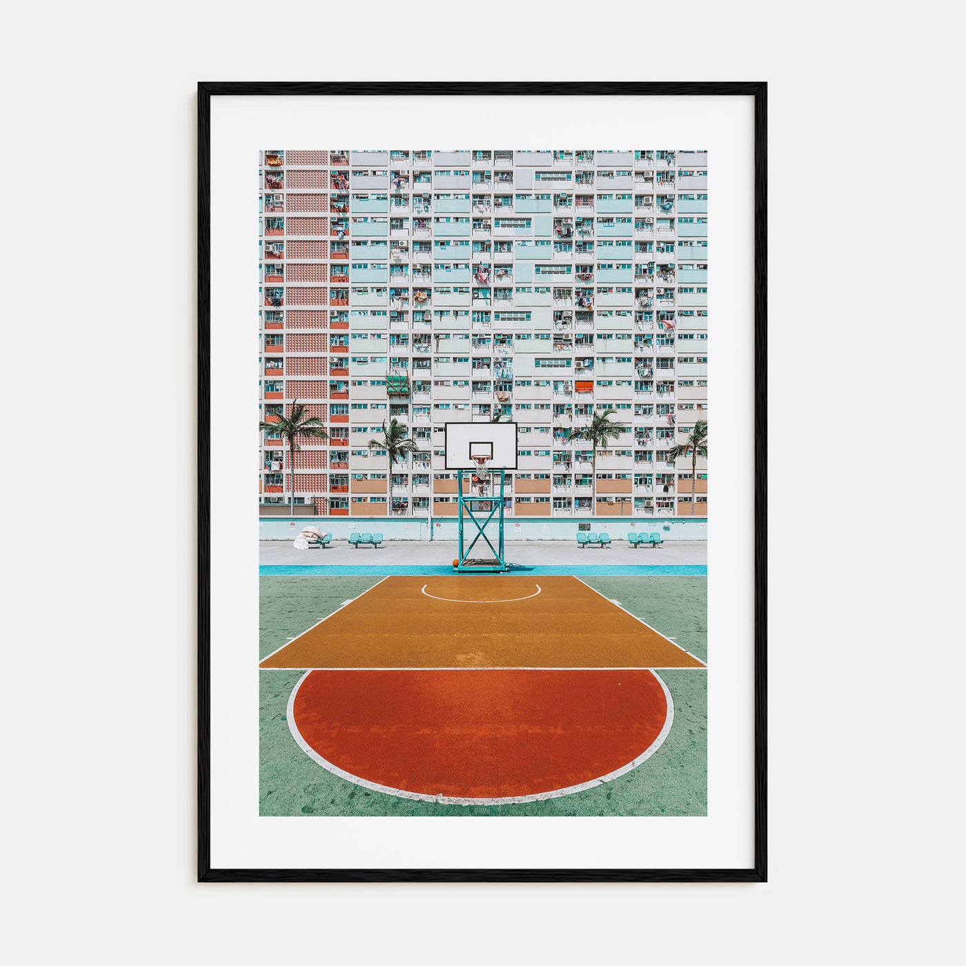 Basketball Court Photo Color No 1 Poster