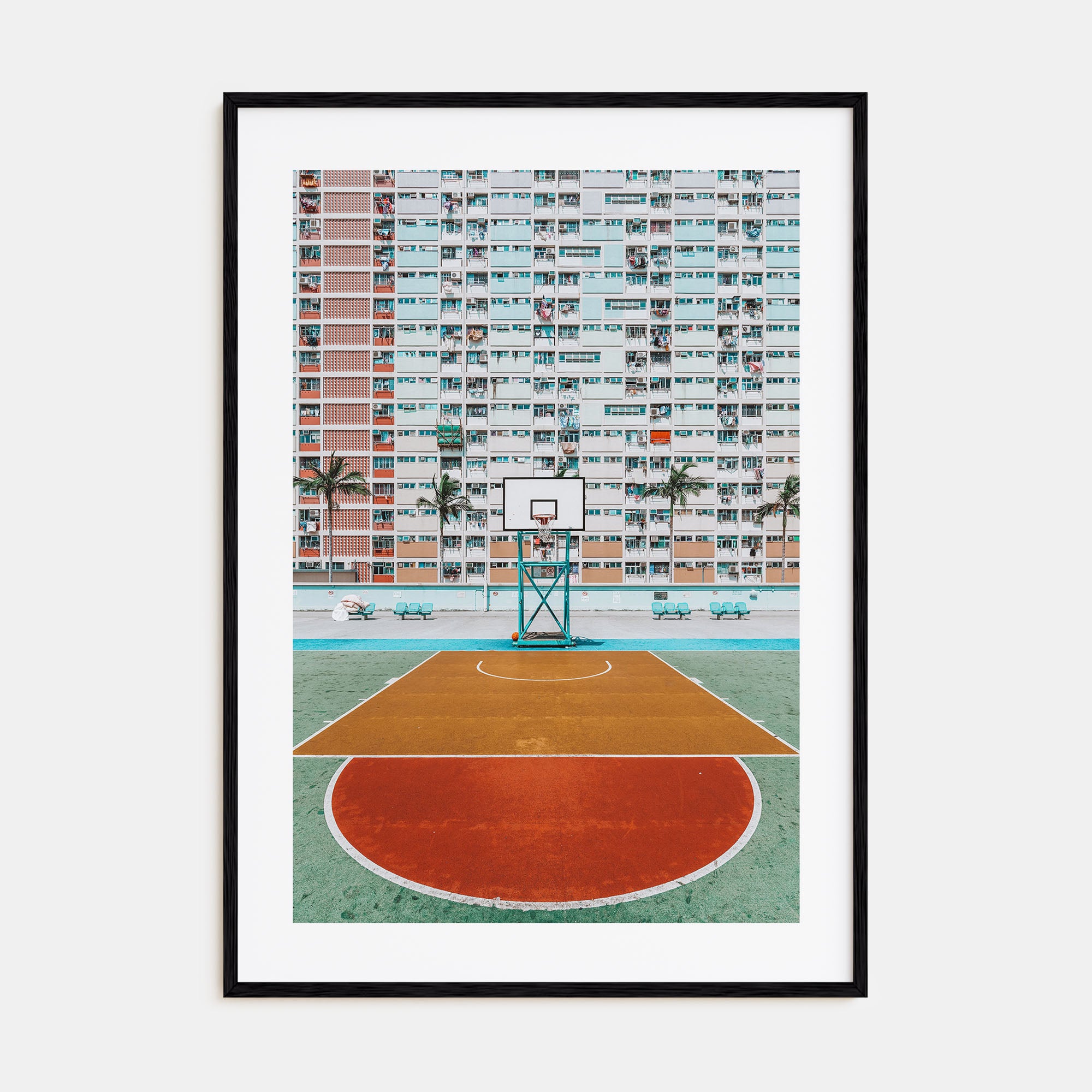 Basketball Court Photo Color No 1 Poster