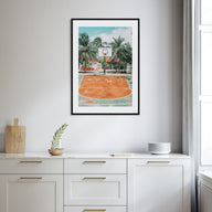 Basketball Court Photo Color No 3 Poster