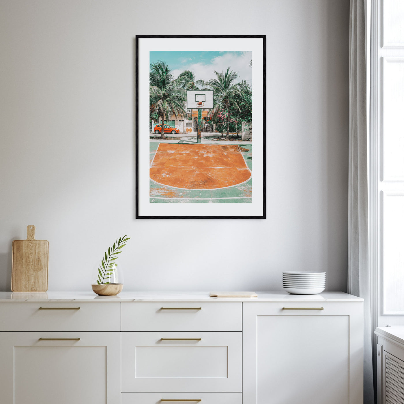 Basketball Court Photo Color No 3 Poster