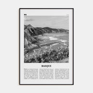 Basque Country Travel B&W Poster