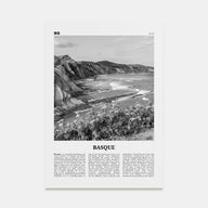 Basque Country Travel B&W Poster