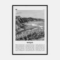 Basque Country Travel B&W Poster