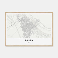 Basra Map Landscape Poster