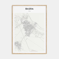 Basra Map Portrait Poster