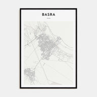 Basra Map Portrait Poster