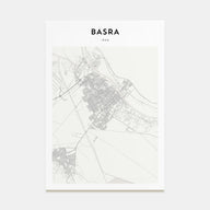 Basra Map Portrait Poster