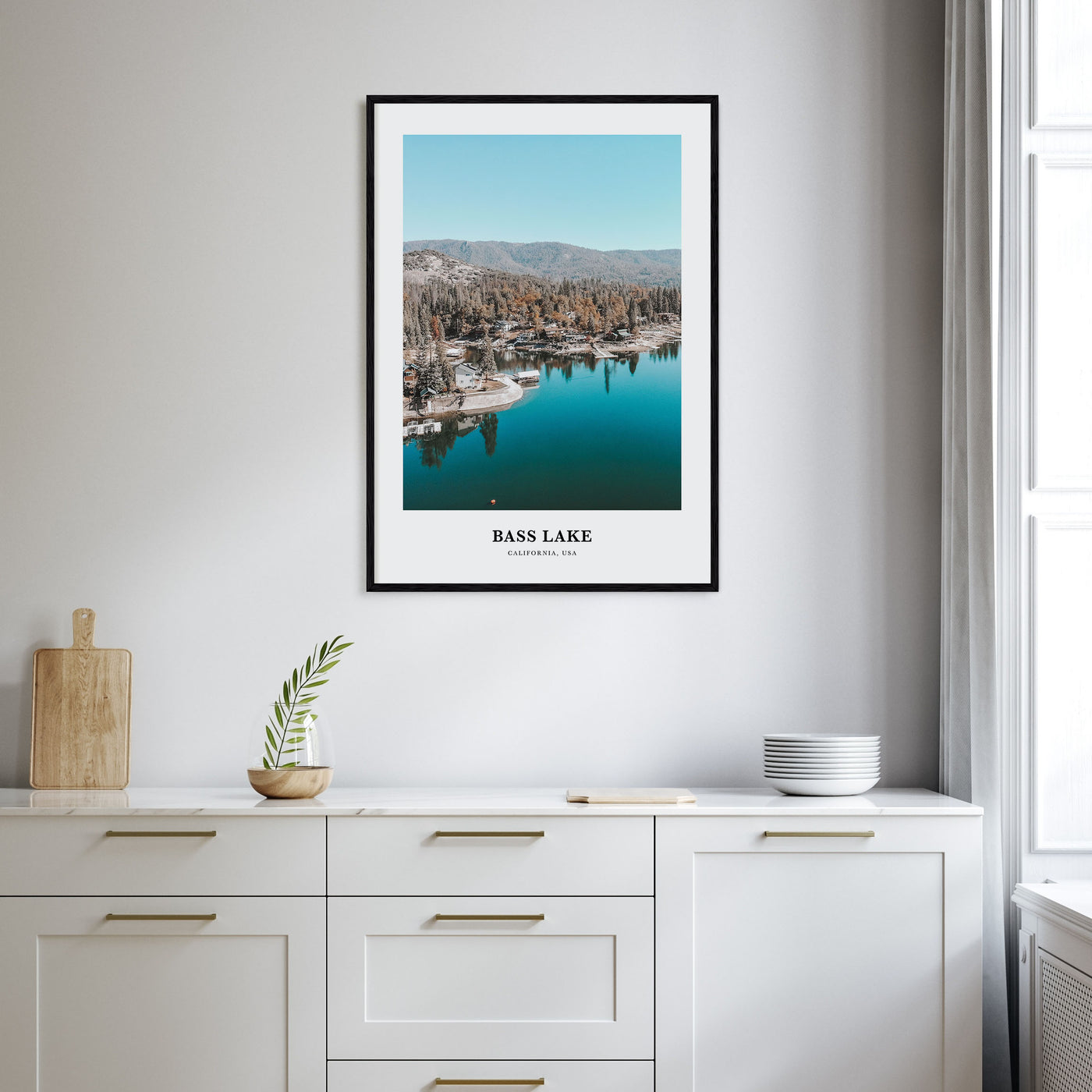 Bass Lake Portrait Color Poster