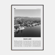 Bass Lake Travel B&W Poster