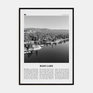 Bass Lake Travel B&W Poster