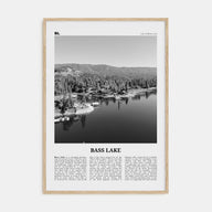 Bass Lake Travel B&W Poster