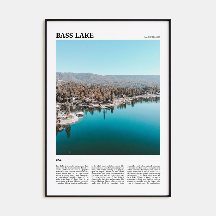 Bass Lake Travel Color Poster