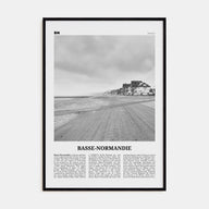 Basse-Normandie Travel B&W Poster