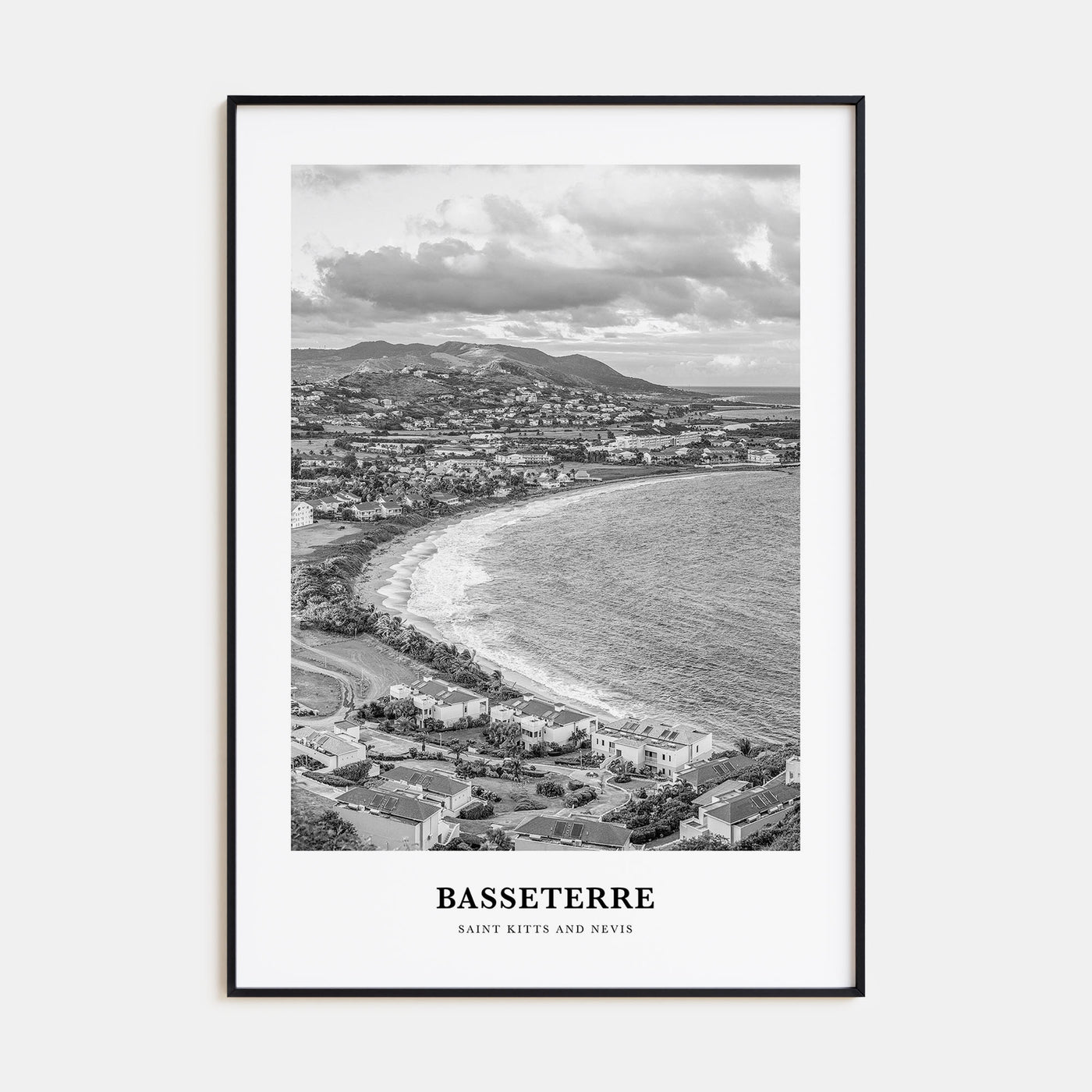 Basseterre Portrait B&W Poster