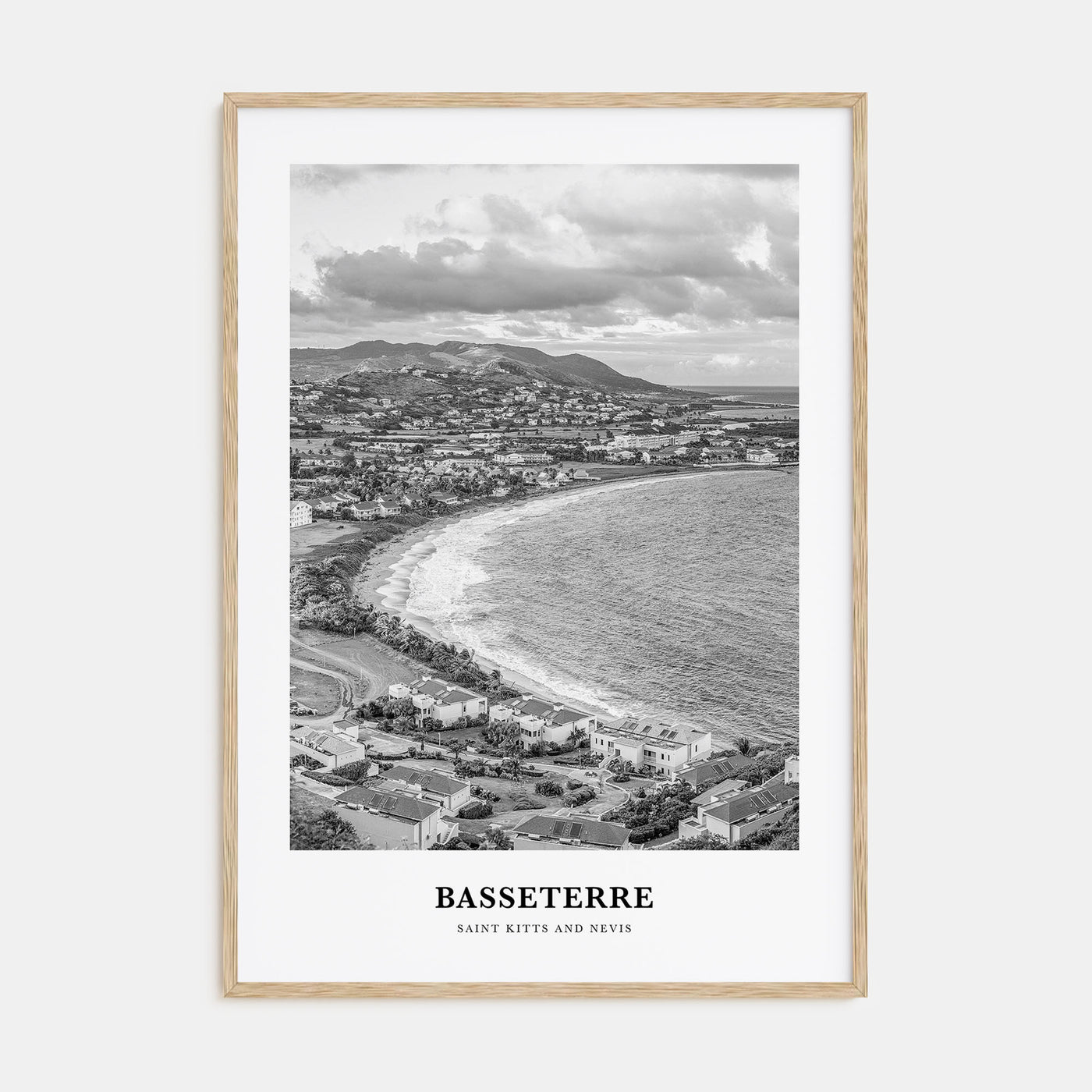 Basseterre Portrait B&W Poster