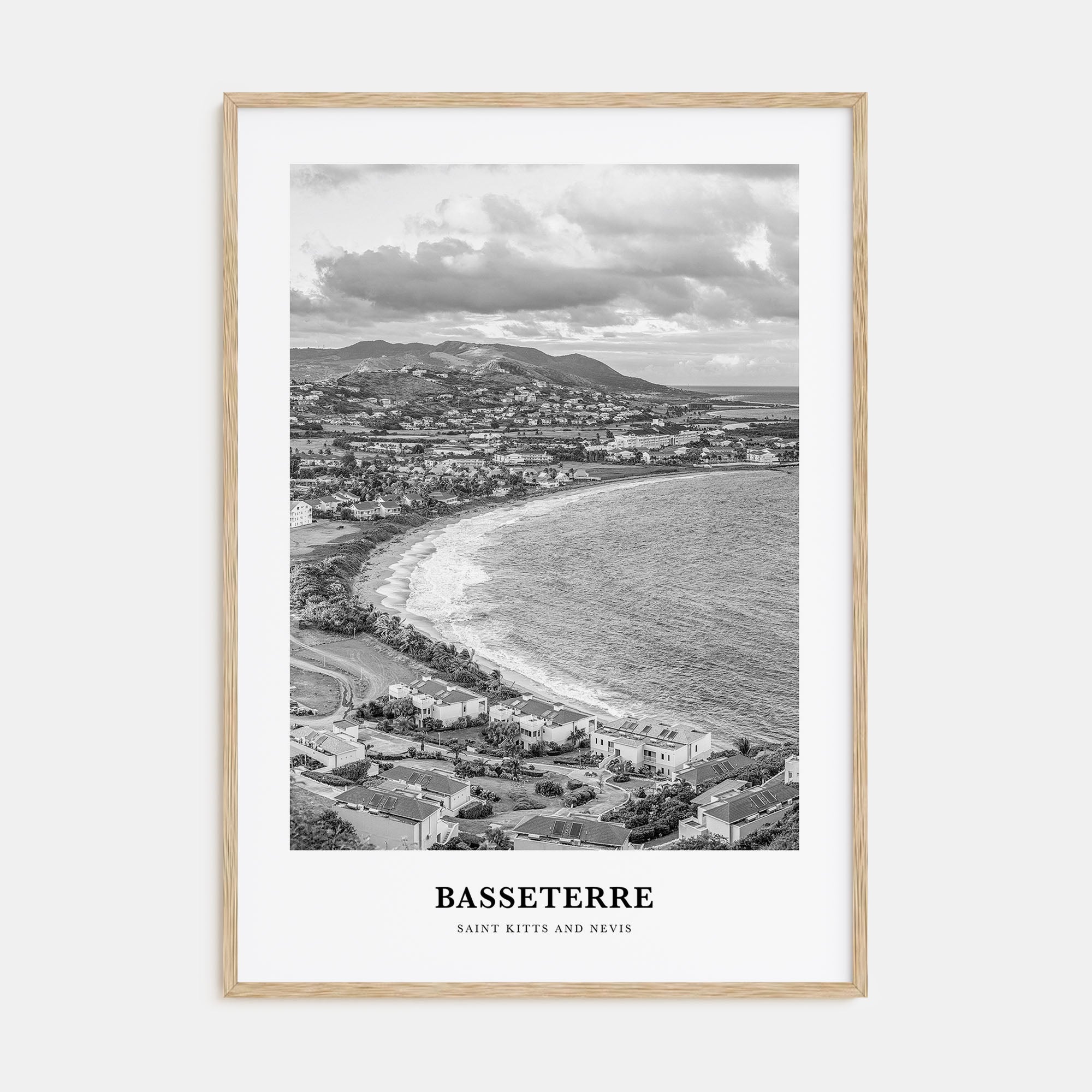 Basseterre Portrait B&W Poster