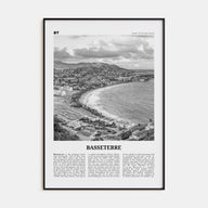 Basseterre Travel B&W Poster