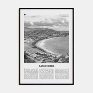 Basseterre Travel B&W Poster