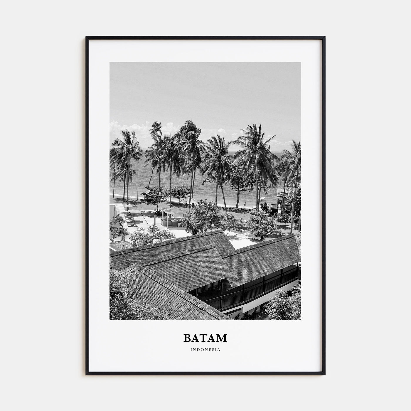 Batam Portrait B&W Poster