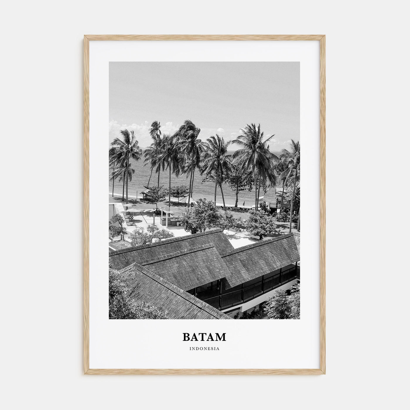 Batam Portrait B&W Poster