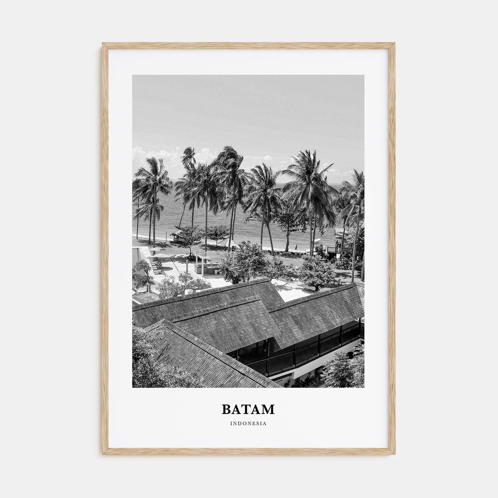 Batam Portrait B&W Poster