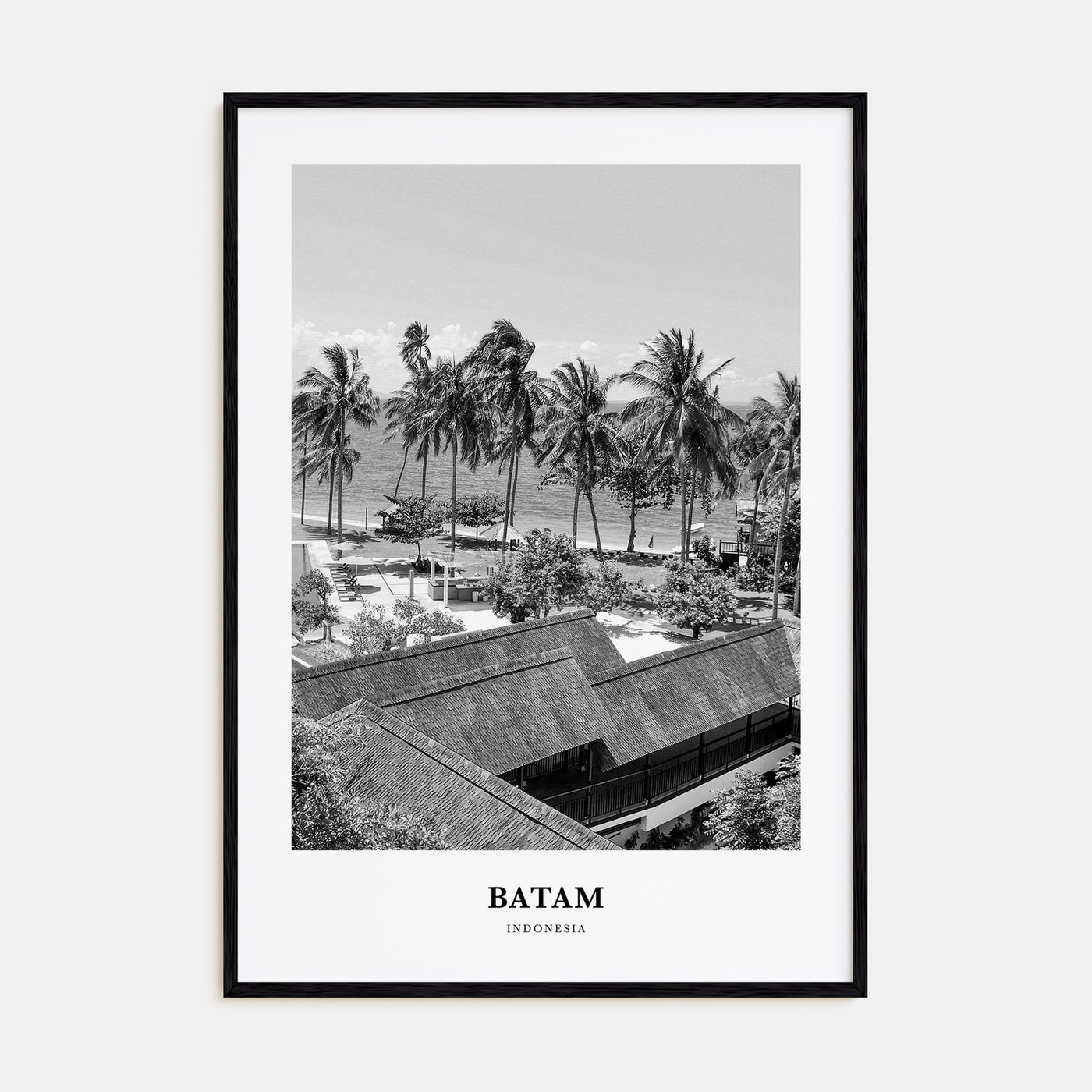 Batam Portrait B&W Poster