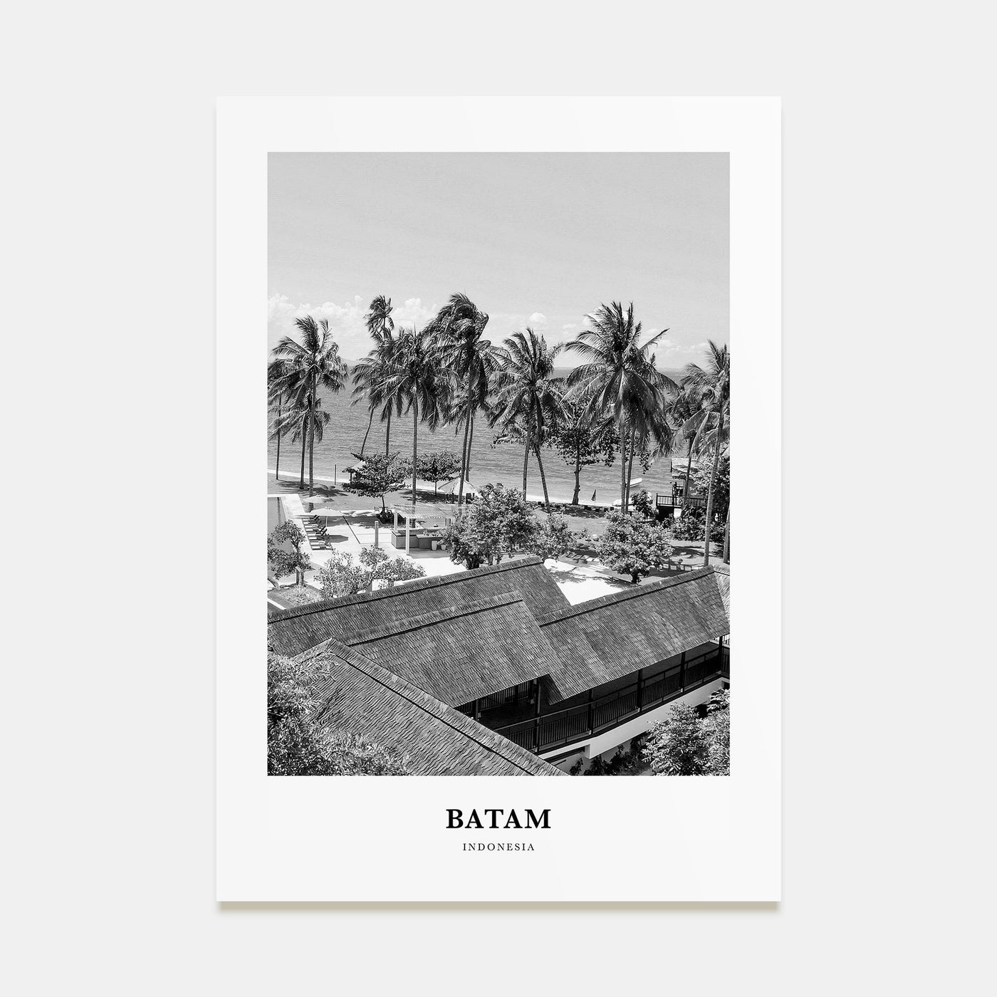 Batam Portrait B&W Poster