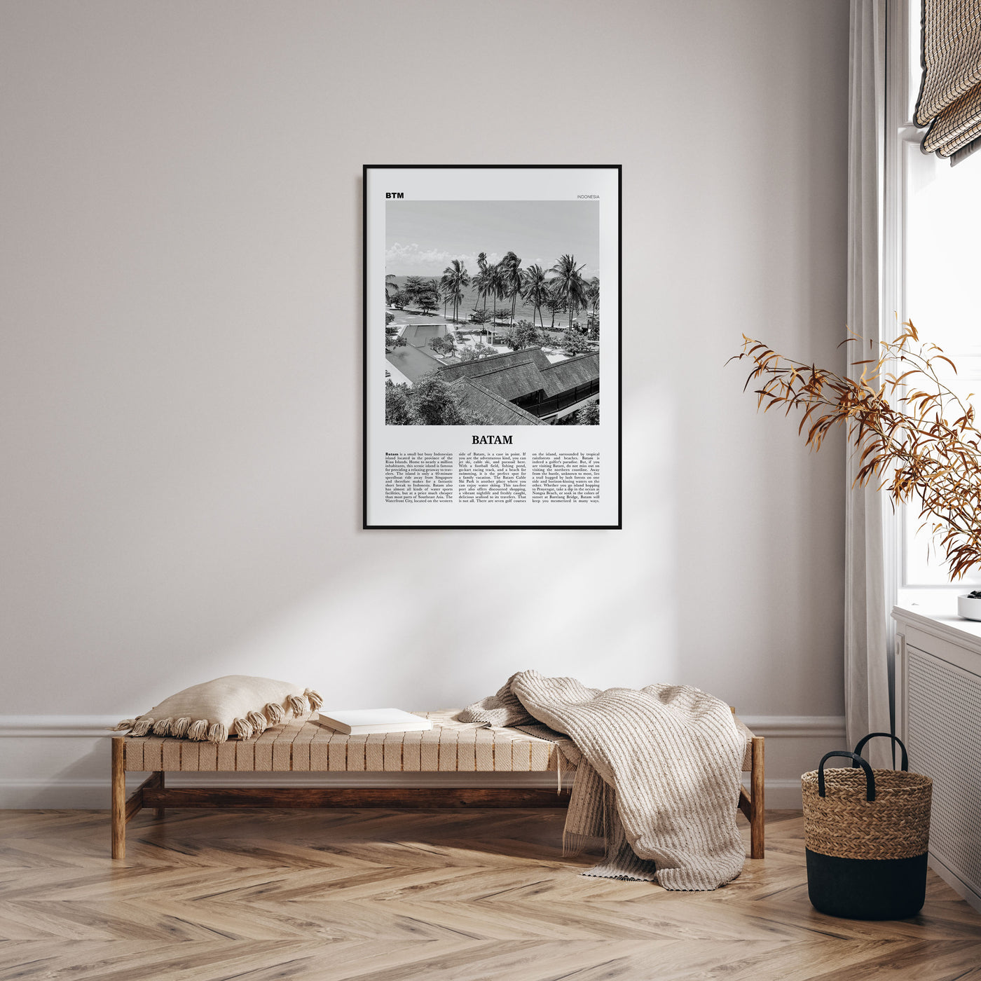 Batam Travel B&W Poster