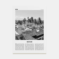 Batam Travel B&W Poster
