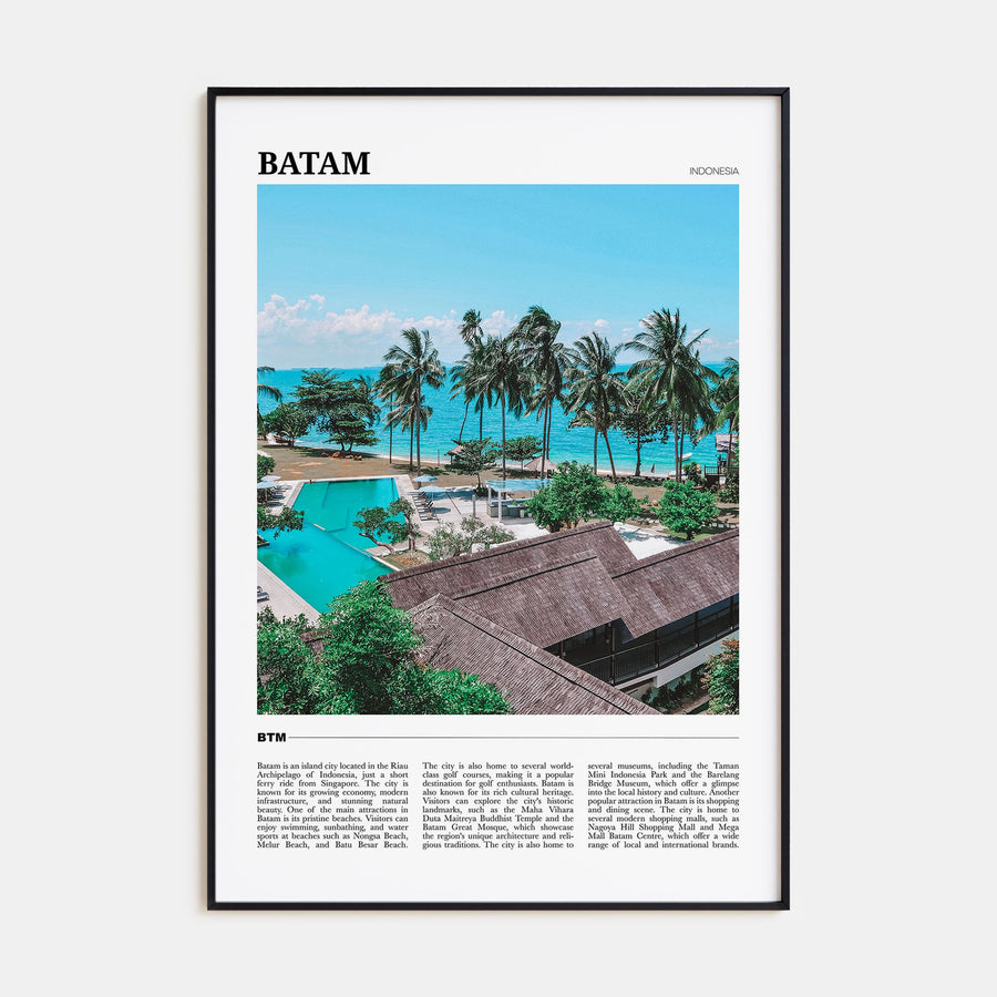 Batam Travel Color Poster