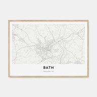 Bath Map Landscape Poster