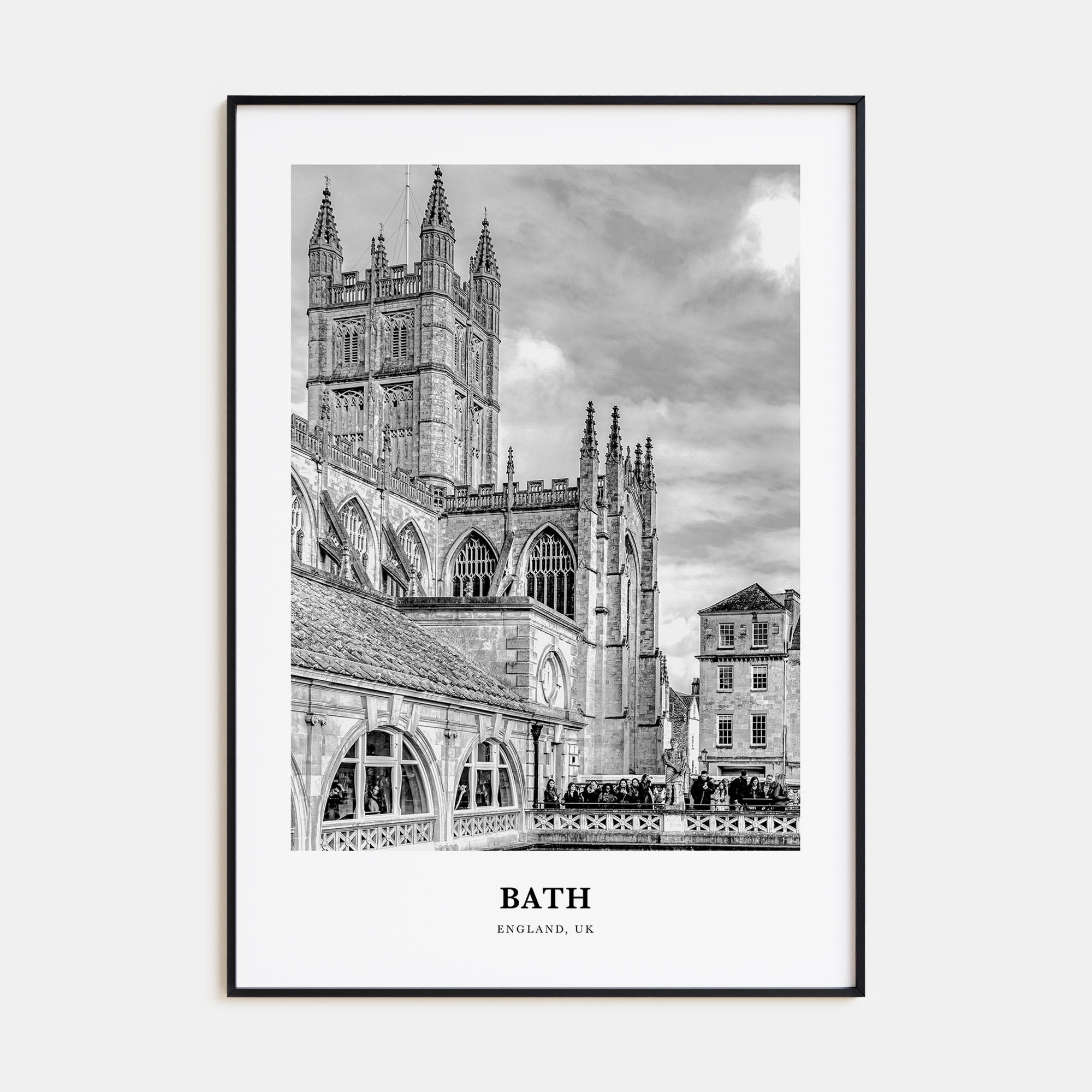 Bath Portrait B&W Poster