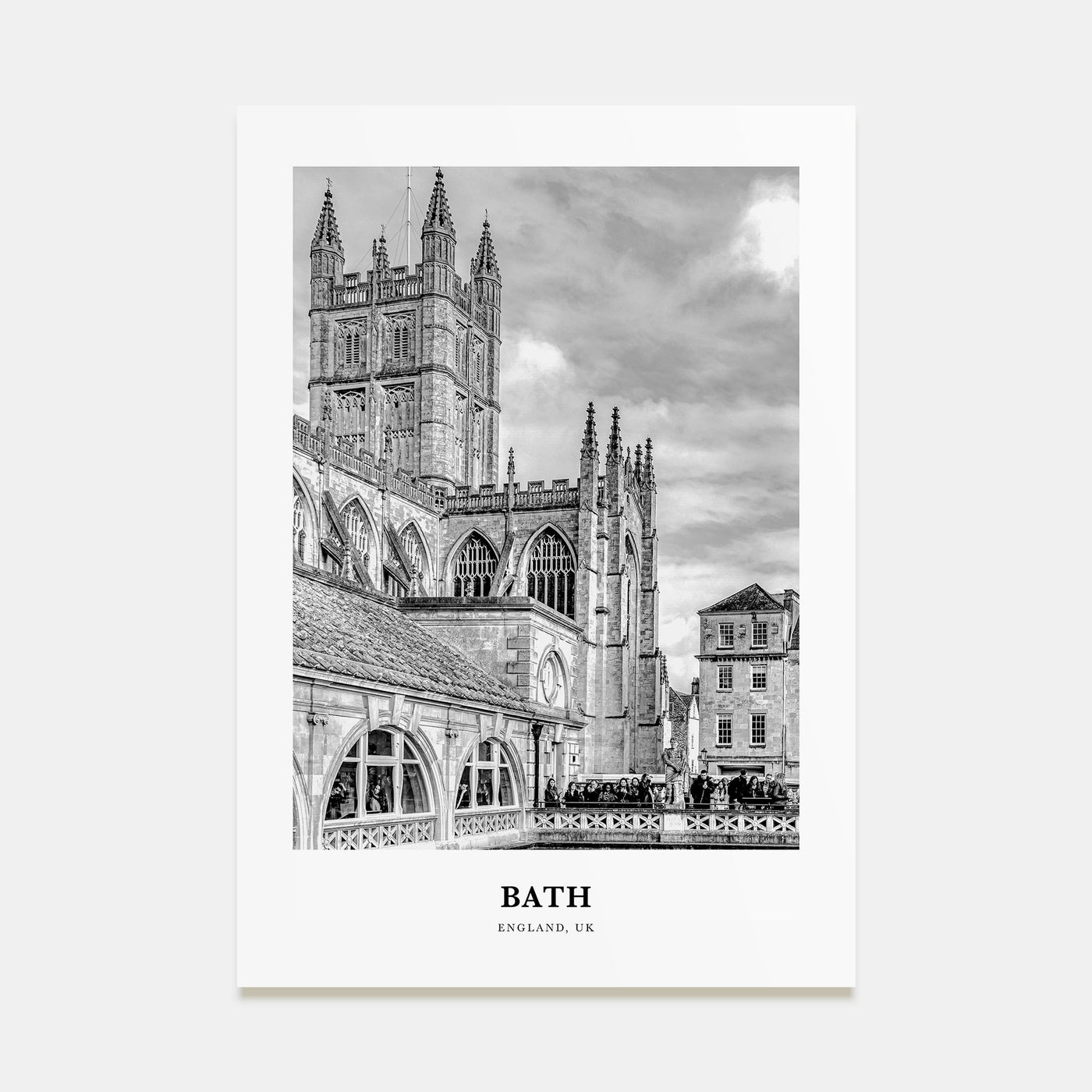 Bath Portrait B&W Poster