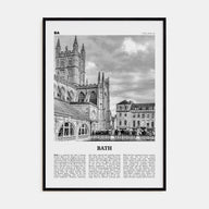 Bath Travel B&W Poster