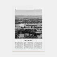 Bathurst Travel B&W Poster